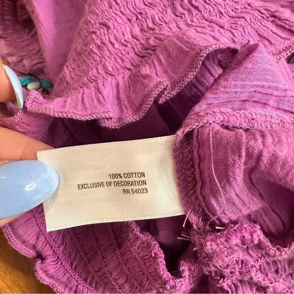 Old Navy Women’s Embroidered Boho Blouse Size XL X-Large Short Sleeve Shirt Plus - Picture 8 of 12